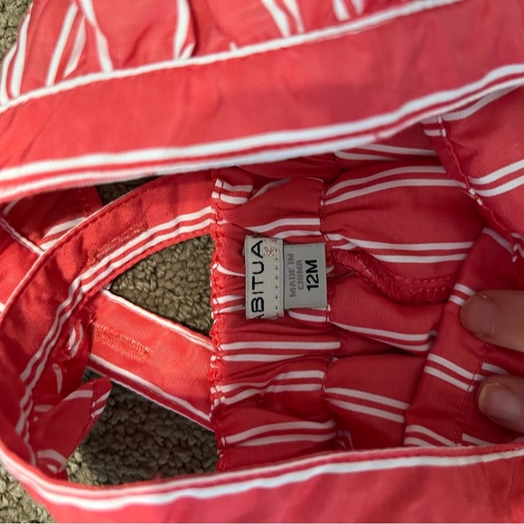 Habitual Pink and White Jumpsuit with Ruffle Details - Picture 2 of 4